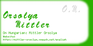 orsolya mittler business card